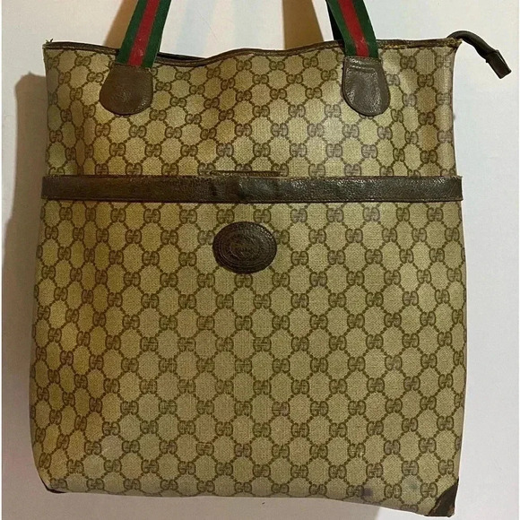 Gucci vintage GG mico web tote handbag - Picture 1 of 16